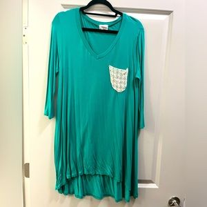 Green T shirt Dress